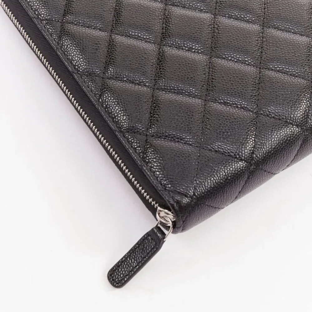 Chanel 2024 Portfolio Case Black Quilted Leather Document Case